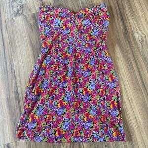 Black Poppy Multi Color Floral Mini Dress